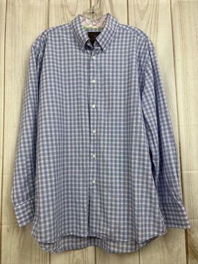 Tattersall London Mens Dress Shirt Preppy Professional Office Wear Gingham 17